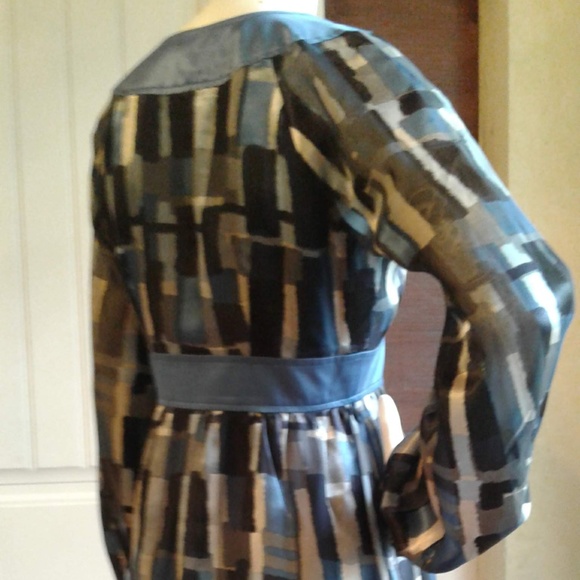 BCBGGirls Blue & Black empire waist dress - Picture 6 of 8